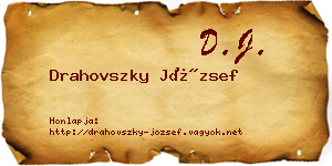 Drahovszky József névjegykártya